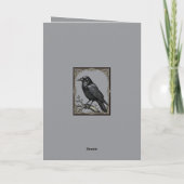 Carte Jamais plus Élégance Le Corbeau Vigilant (Dos)