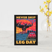 Carte Jamais Sauter Jour de la Jambe Poids Bodybuilding (Fleur jaune)