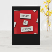 Carte Jamais & toujours (Fleur jaune)