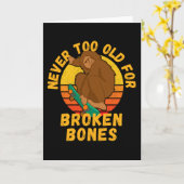 Carte Jamais Trop Vieille Pour Patinage Bones Broken (Fleur jaune)