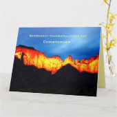 Carte JAMBO Joyeuse retraite Zion lever du soleil, nom, (Fleur jaune)