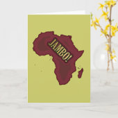 Carte Jambo ! Le mot swahili pour bonjour ! (Fleur jaune)