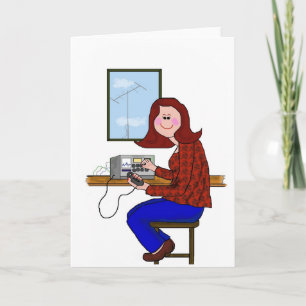 Carte Jambon féminin - Auburn ou Cheveux rouges