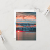 Carte James 3:13 KJV Bible Verse Pic Flat Salutation (Devant/Arrière en situation)