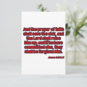 Carte James 5:15 KJV Bible Scripture Salutation (Debout devant)