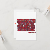 Carte James 5:15 KJV Bible Scripture Salutation (Devant/Arrière en situation)