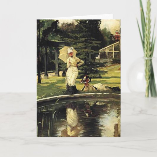 Carte James Tissot- dans un jardin anglais (Devant)