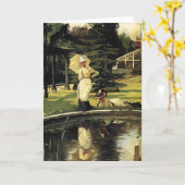 Carte James Tissot- dans un jardin anglais (Fleur jaune)