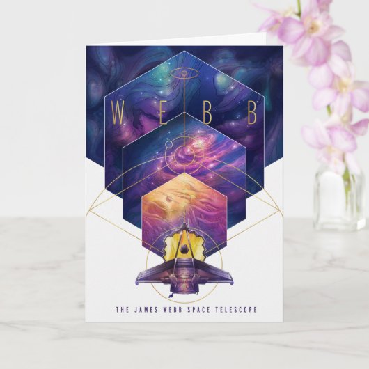 Carte James Webb télescope spatial Illustration Art (Orchidée)