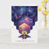 Carte James Webb télescope spatial Illustration Art (Fleur jaune)