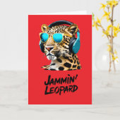 Carte Jammin' Leopard (Fleur jaune)