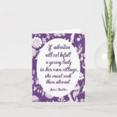 Carte Jane Austen Citation Chercher l'aventure à l'étran (Devant)