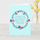 Carte Jane Austen Citation du bonheur, fierté et préjugé (Fleur jaune)