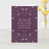 Carte Jane Austen Emma Purple Floral Love Citation (Fleur jaune)