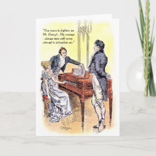 Carte Jane Austen M. Darcy Fierté et préjugés Courage