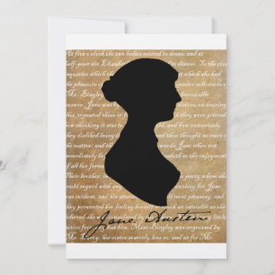 Carte Jane Austen Page Silhouette
