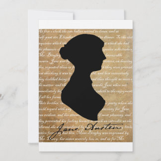Carte Jane Austen Page Silhouette