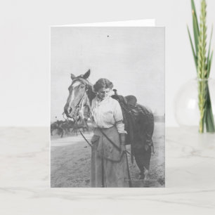 Carte Jane Bernoudi et son cheval