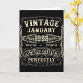 Carte January 1998 28th Birthday For Men 28 Year Old Bda (Fleur jaune)