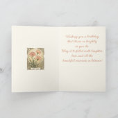 Carte January Birth Flower Pink Carnations Art Nouveau S (Intérieur)