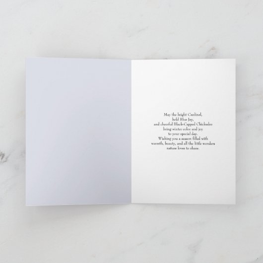 Carte January Birthday Backyard Birds Daughter-in-Law (Intérieur)