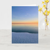 Carte January sunrise over Lake Michigan (Fleur jaune)