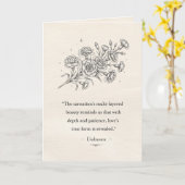 Carte January's Carnation (Fleur jaune)