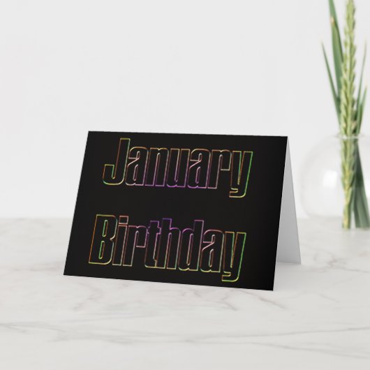 Carte Janvier Anniversaire (Devant)
