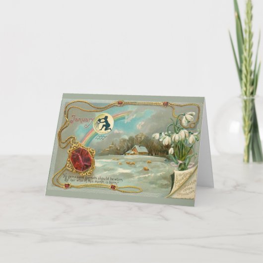 Carte Janvier Anniversaire (Devant)