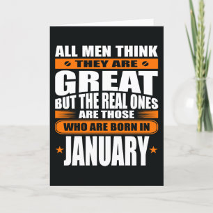 Carte Janvier Anniversaire (Ajouter Votre Texte)