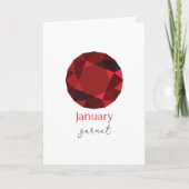 Carte Janvier Birthstone Garnet (Devant)