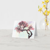 Carte Japanese Cherry Tree Blossom Notecard (Fleur jaune)
