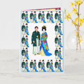 Carte Japanese couple (Fleur jaune)