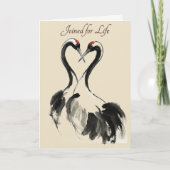 Carte Japanese Crane Love Greeting Card (Devant)