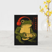 Carte Japanese Gamer Frog Art Men Women Boys Funny Vinta (Fleur jaune)