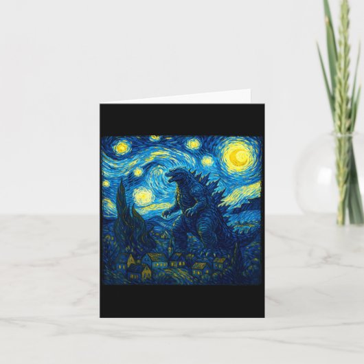 Carte Japanese Monster Kaiju Van Gogh Starry Night  (Devant)