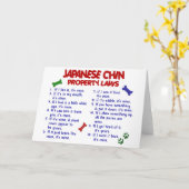 Carte JAPONAIS CHIN Propriété Lois 2 (Fleur jaune)