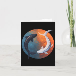 Carte Japonaise Koi Fish Yin Et Yang Hommes Femmes Fishe