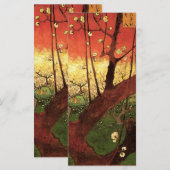 Carte Japonisme : Arbre à prune fleuri par Vincent van G (Devant / Derrière)