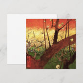 Carte Japonisme : arbre de prunier en fleurs par Vincent (Devant / Derrière)