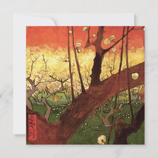 Carte Japonisme : arbre de prunier en fleurs par Vincent (Devant)