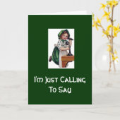 Carte J'appelle juste pour dire (Fleur jaune)