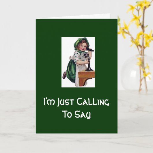 Carte J'appelle juste pour dire (Fleur jaune)