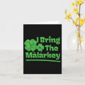 Carte J'Apporte Le Jour de la Saint Patrick Drôle Des Sh (Fleur jaune)