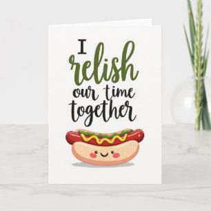 Carte « J'apprécie notre amour hot dog »