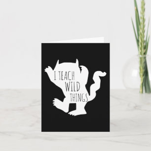 Carte J'Apprends Des Choses Sauvages Monster Fun Cadeaux