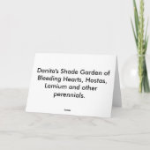 Carte Jardin 1 d'ombre (Dos)
