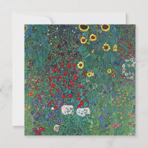 Carte Jardin agricole avec tournesol par Klimt, Fleurs V