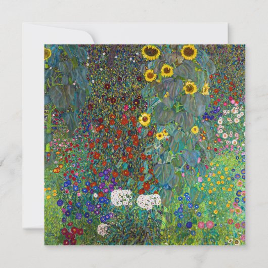 Carte Jardin agricole avec tournesols | Gustav Klimt | C (Devant)