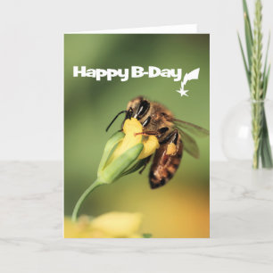 Carte Jardin Amusant Et Cool Miel Abeille Joyeux Anniver